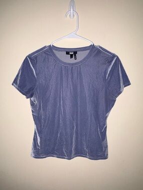 PAIGE Dusty Lavender Velvet Short Sleeve Tee